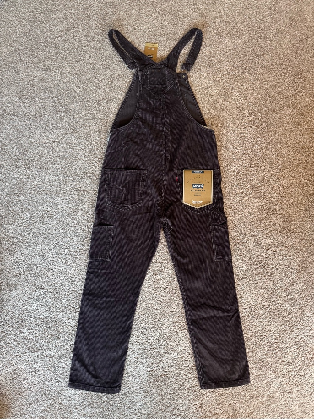 Levi's Brown Corduroy Overalls